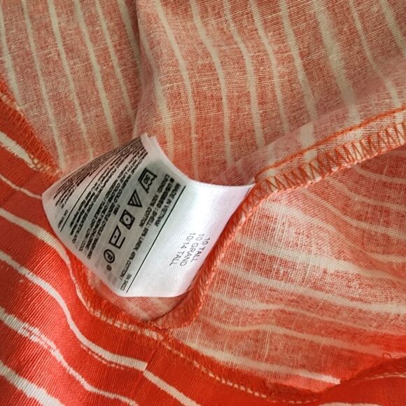 Gap linen cotton blend side pockets stripe dress - Picture 16 of 16